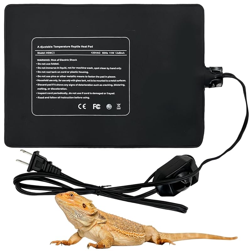 Manta Térmica para Terrário 23 W com Controle de Temperatura Hamiledyi 30–40 galões