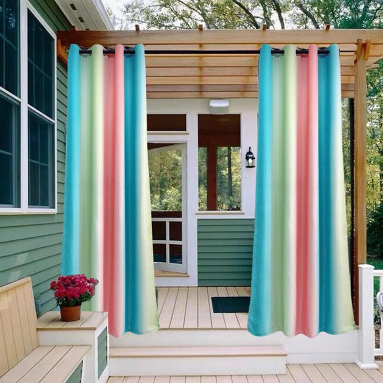 Rideaux pour belvédère et terrasse - Ensemble thermique pour repas ombragés en jardin