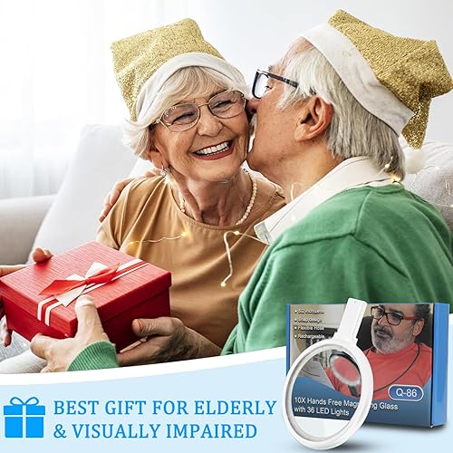 Miniatura 30 de Lupa con 30 luces LED, 10 x 20 x 45 X, lupa iluminada de mano con 1 luz UV para lectura, inspección, monedas, joyas, lupa de luz de exploración