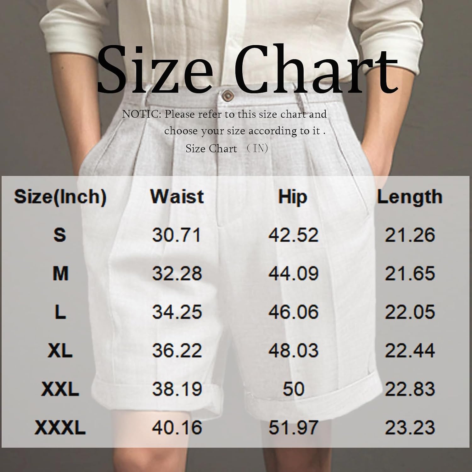 Ymosrh Men's Casual Shorts Casual Pleated Front Golf Chino Dress Shorts S-3XL