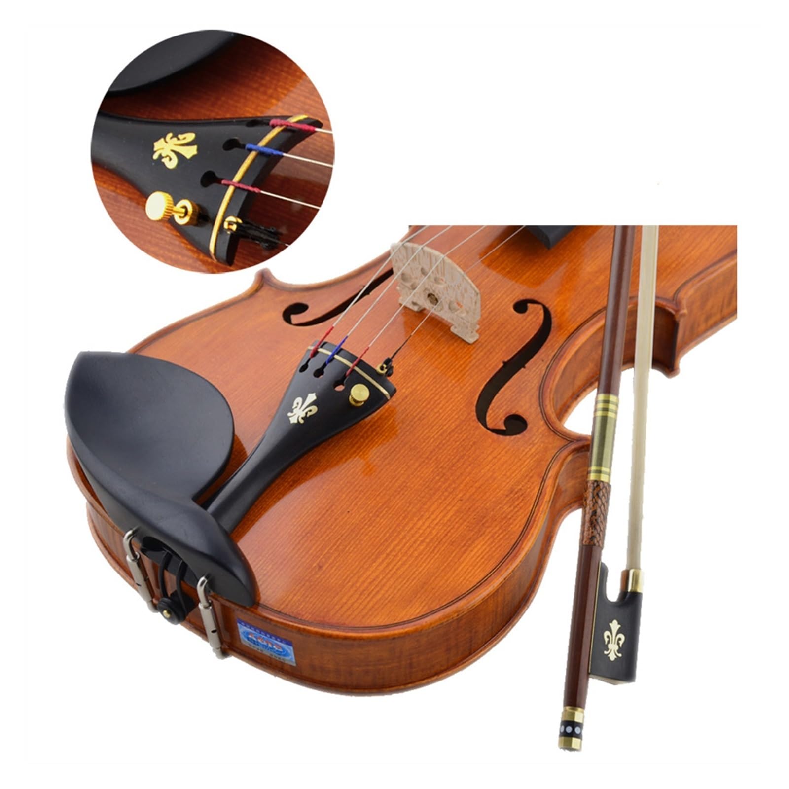 Akcesoria do skrzypiec Metalowy Tuner Do Skrzypiec Pozłacany Akcesoria Do Instrumentów Muzycznych Zestaw 4 Precyzyjnych Tunerów(3/4)