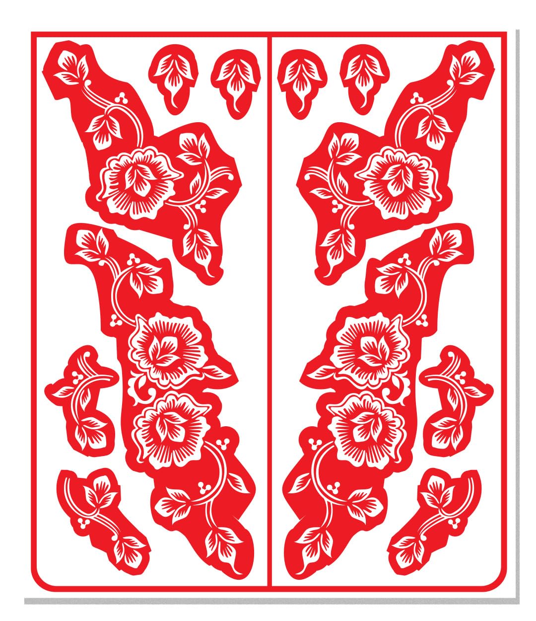 Henna Sticker aL Reem. Arabic Design's sticker for two hands. Design No 1331 (Medium)