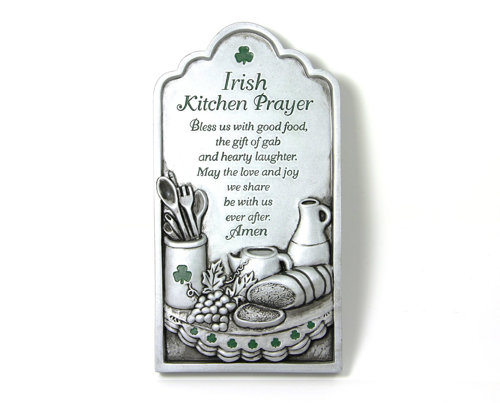 Abbey Gift 4" x 7.5" Irish Kitchen Prayer Plaque, Multi