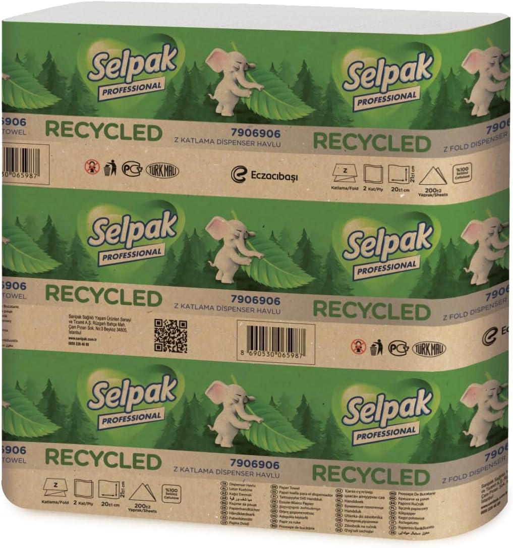 Selpak Professional Recycled Z-Katlı Dispenser Havlu