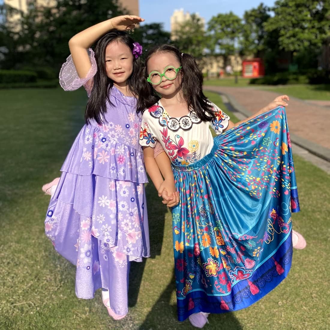 Kids Mirabel Cosplay Costume Girls Isabela Magical Princess Dresses Halloween Party Dress Up Suit - Image 3