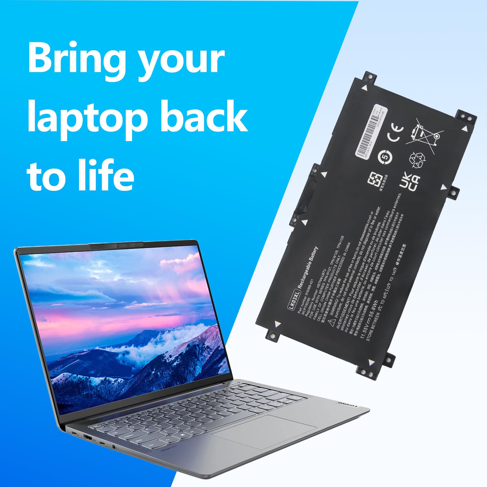 Amazon.com: L09281-855 LK03XL Battery Replacement for HP Envy X360