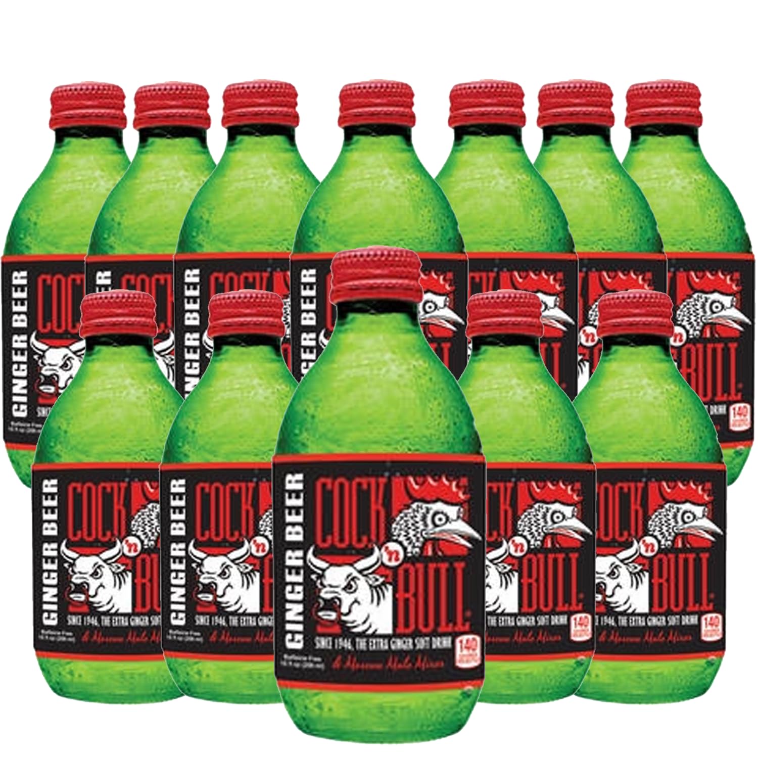 Cock n Bull Ginger Beer 12 Pack 10oz Soda Bottles - Ideal Mixer for Cocktails, Mocktails, and Bartenders - Premium Quality for Perfect Mixed Drinks - Refreshing Flavor Profile- Made In USA