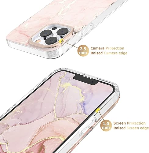 Miniatura 3 de MATEPROX Funda compatible con iPhone 14 Pro Max, diseño de mármol, delgada, elegante y geométrica para iPhone 14 Pro Max de 6.7 pulgadas 2022 (rosa