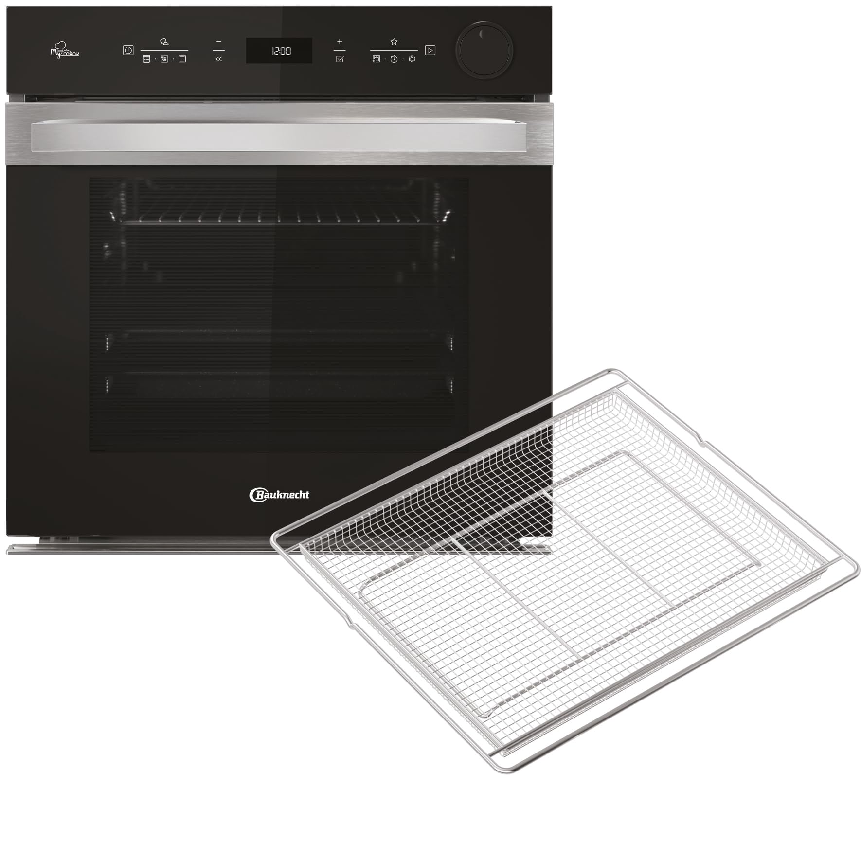 Bauknecht BIK5S DP8F2 ES Einbau Dampf-Backofen Soft Steam FlexiClean Pyrolyse AirFry Multiflow MyMenu 2-fach Teilauszug Energieklasse A+