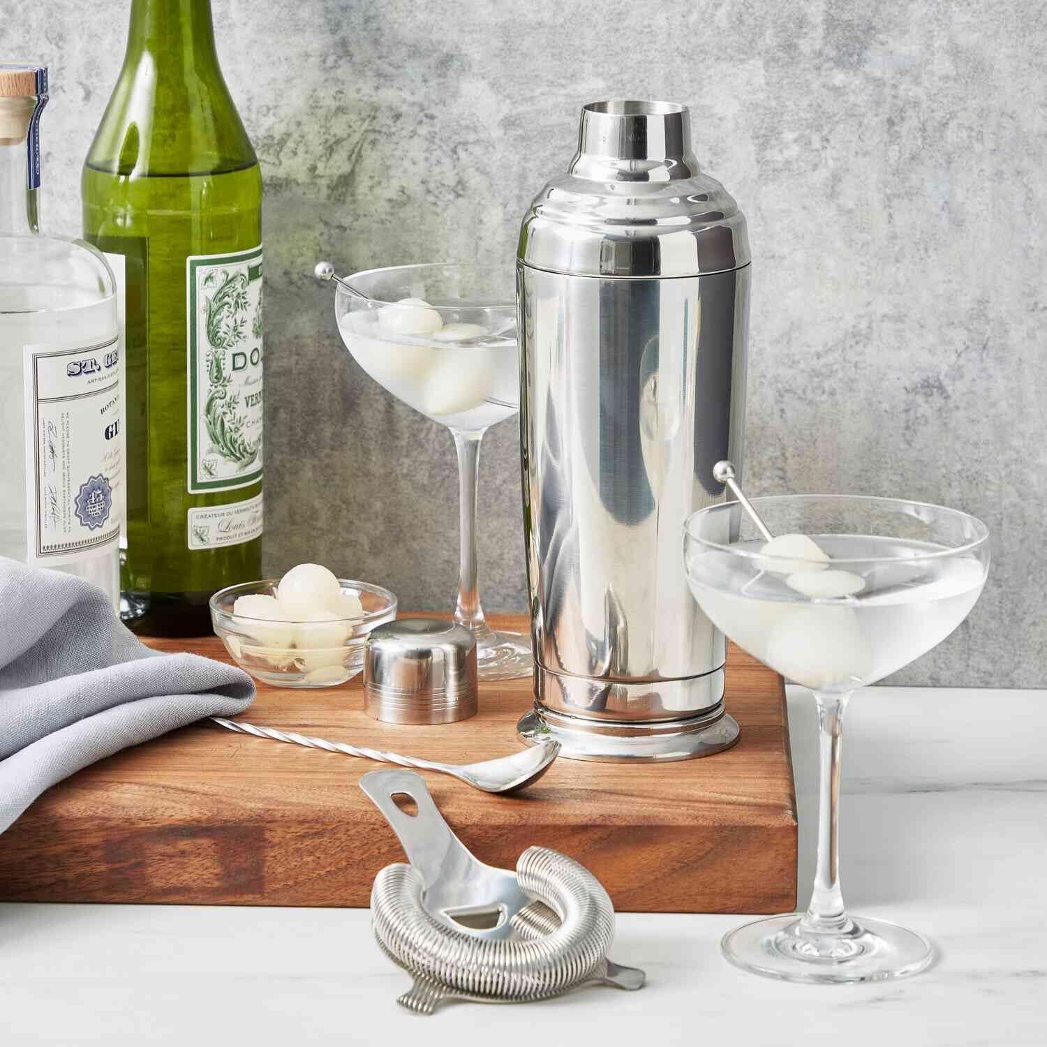 Sur La Table Double-Wall Classic Shaker, Silver
