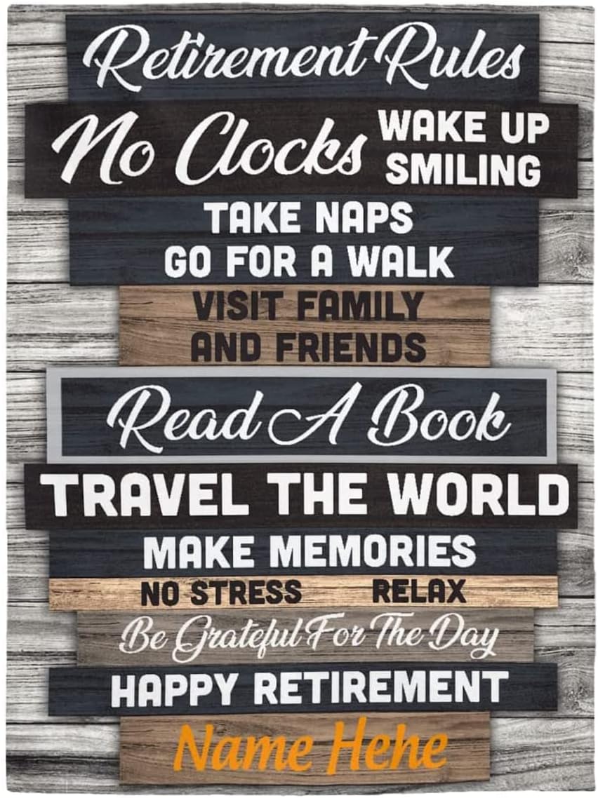 Retirement Blanket Personalized Happy Retirement Gifts for