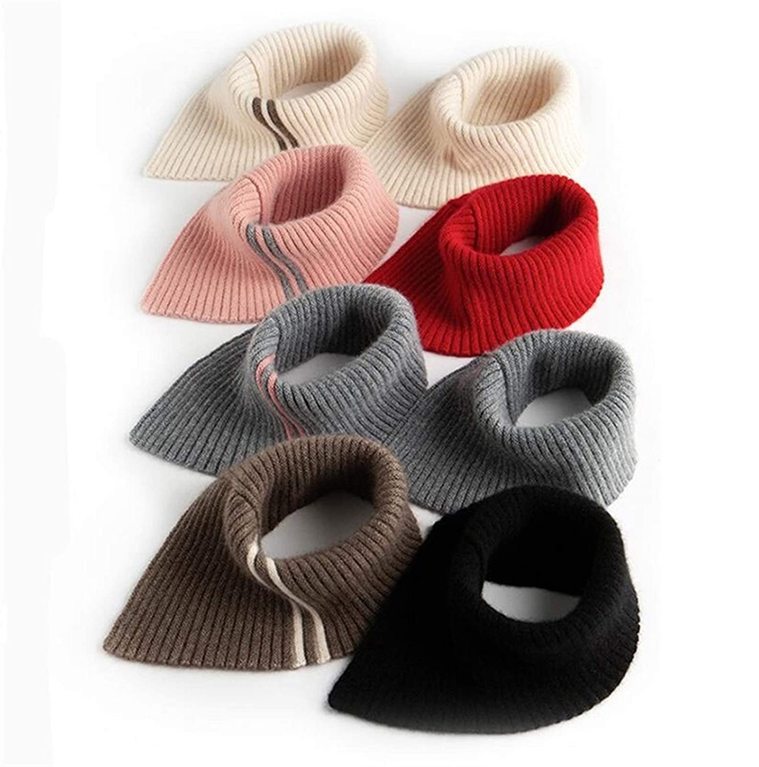 Fular Mujer Bufanda Bufanda Invierno Anillo Unisex Color Sólido Elástico Espesar Cálido Lana Cuello Bufanda Chal Mujer Fiesta (Color : G, Size : 29 * 14cm)
