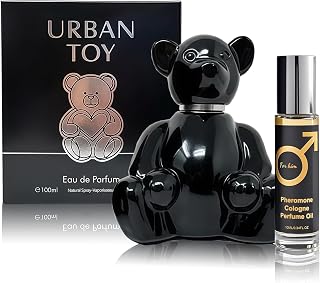 Men's Cologne Set Urban Toy 100ml Eau de Toilette & 10ml Pheromone Perfume Oil | Spicy, Woody and Amber Fragrance | Long Lasting Fresh & Sophisticated Scent for Men Gift