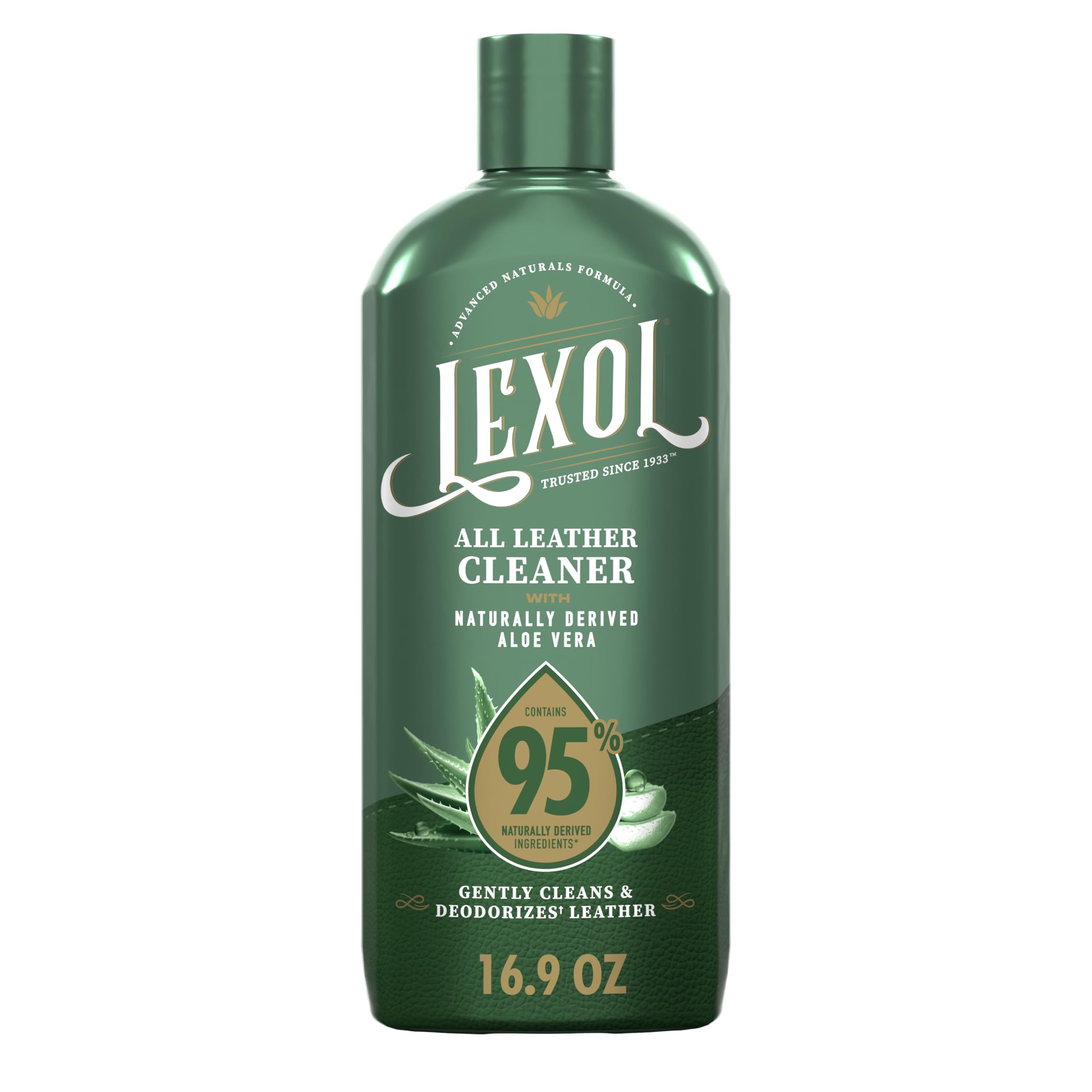 Lexol All Leather Cleaner, Naturally Derived Leather Care Cleaner with Aloe Vera, Great for Car Interiors, Boots, Furniture, Bags, Jackets and More,
