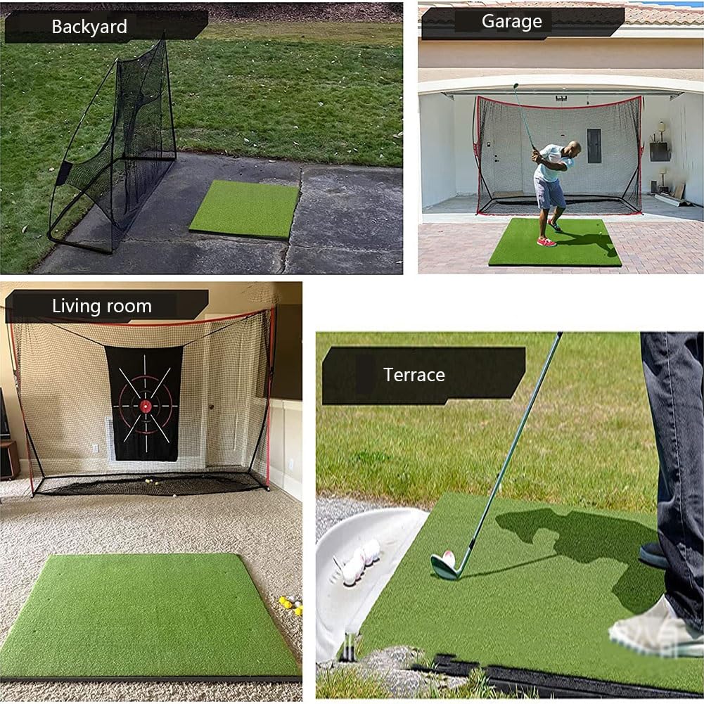 Tapete de golf, tapete de golf grueso para práctica al aire libre e interior, tapete de césped artificial para golpear, conducir, astillar, garaje