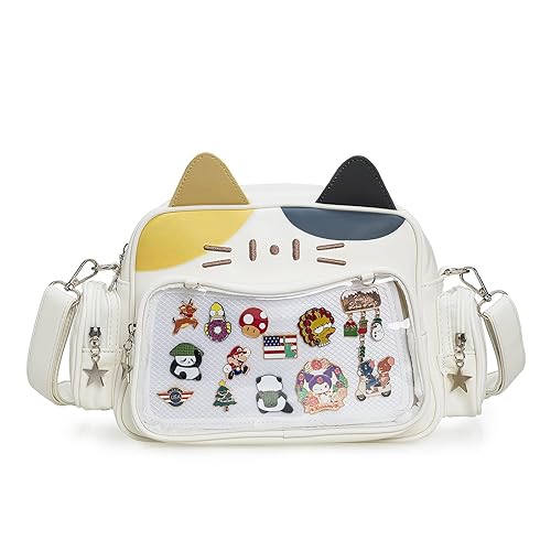 Calico Cat Shoulder Bag w/ Pin Display