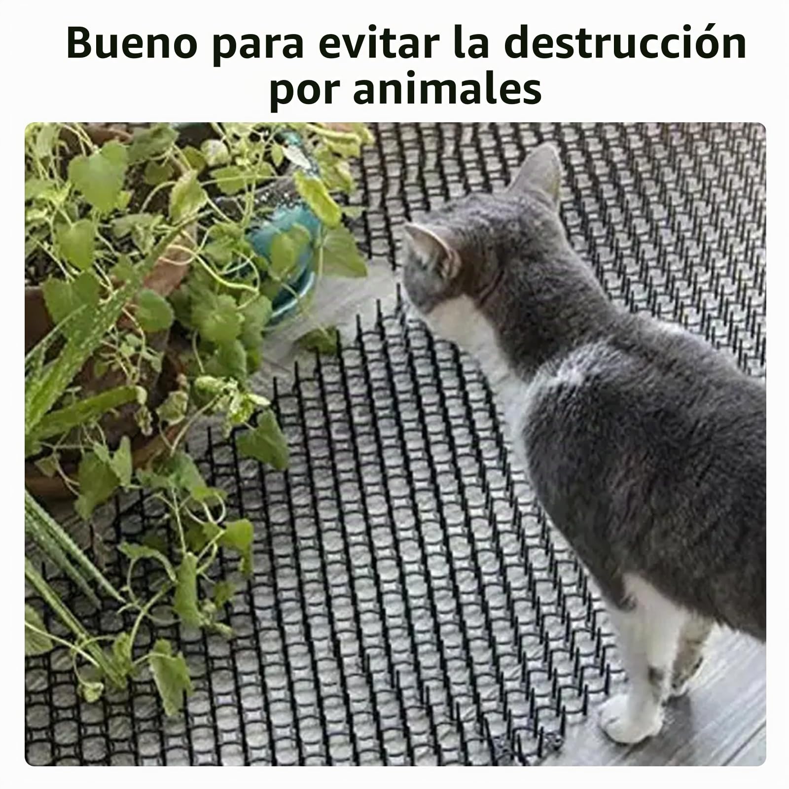 JMIATRY 16 Piezas Pinchos Anti Gatos 20x40cm, Repelente Gatos, Alfombrilla Anti Gatos para Interior Exterior Césped Jardín Protección de Plantas