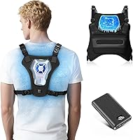 PortableCharger Cooling Vest: 30000mAh Battery, Semiconductor Cooling to -77°F, Wearable AC Chest Pack for Summer Heat Relief