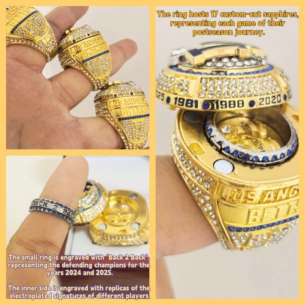 CLASSIC SERIES New Flip L#A. 2025 Baseball World Championship Ring #5#11#16#17#18#22#50 Advanced- Rarity Luxury Commemorative Sports Fan Detail Gift - Glory Collect Various Festivals Occasions with Sandalwood Box