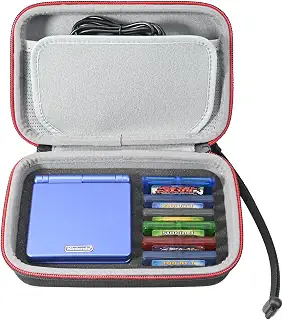 RtLtsoco 収納ケース Nintendo Game Boy Advance SP / ゲームボーイアドバンス 携帯ゲーム機 対応(ケースのみ) | Game Boy Advance SP 携帯ゲーム機 保護バッグ、便利、旅行、携帯、持ち運び、外出、レジャー、コンパクト、軽量、耐磨耗、傷防止｜上蓋にメッシュポケット付き、ケーブル収納可、防撥水・防塵・耐衝撃