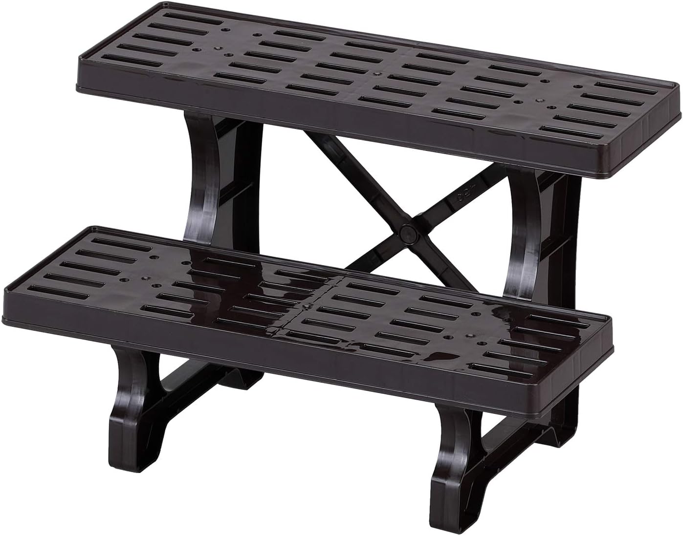ベストコ(Bestco) フラワースタンド ボタニカルスタイル MA-2201 2段 450mm ブラウン
