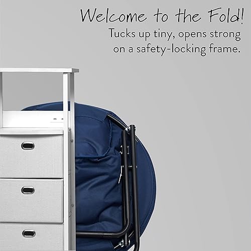 Miniatura 32 de Heritage Kids Silla plegable de piel sintética blanca con base dorada de 23 pulgadas Kids Saucer™ Blanco con base dorada,Negro con base negra,Negro