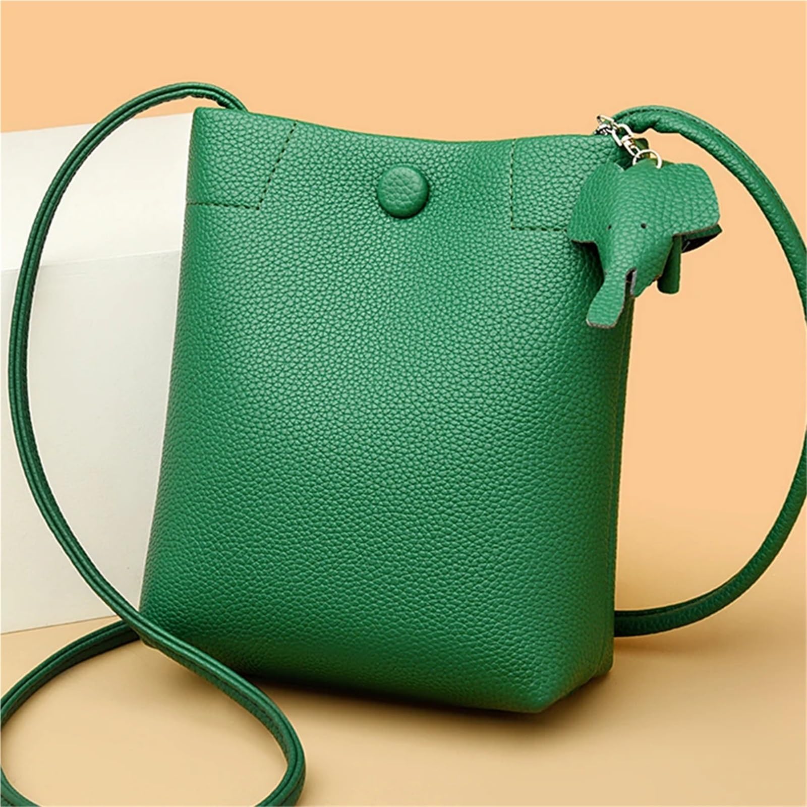 Bolsos cruzados de piel suave for mujer, bolso hombro sencillo, pequeño for, bolsos cuadrados pequeños color liso Para Viajes Compras Trabajo Citas