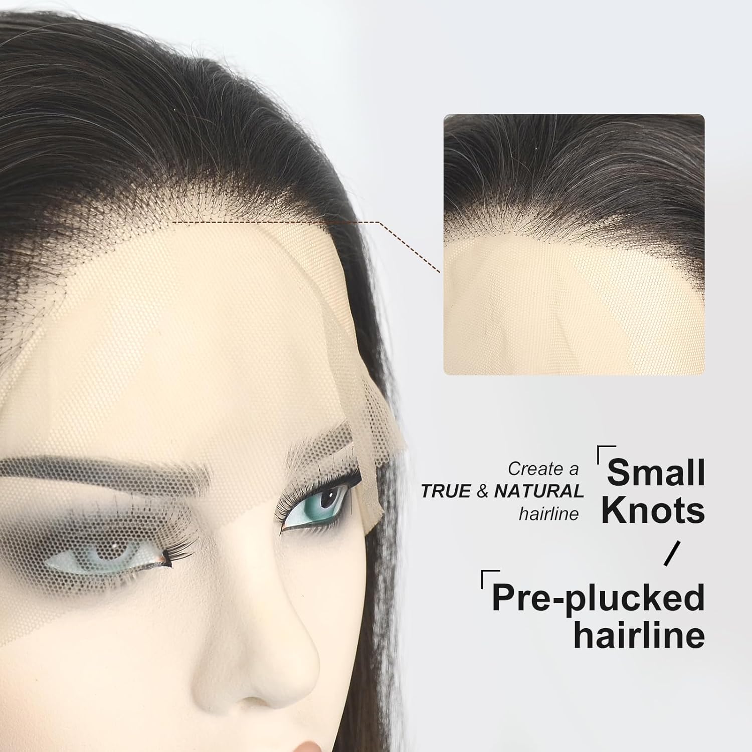 Ombre Mixed Brown 13x4 Inch Lace Front Wig for Women Girls Long Straight Glueless Synthetic Lace Frontal Wigs Pre-plucked Natural Hairline(Mix Brown, 24 inch)