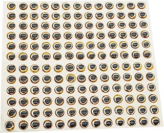 Fishing Lure 3D Gold/Silver Lure Eyes Simulation Making Fly Tying Fake Fish Eyes Saltwater DIY Lifelike Realistic Artificial Holographic Fake Eyes 6MM-310PCS