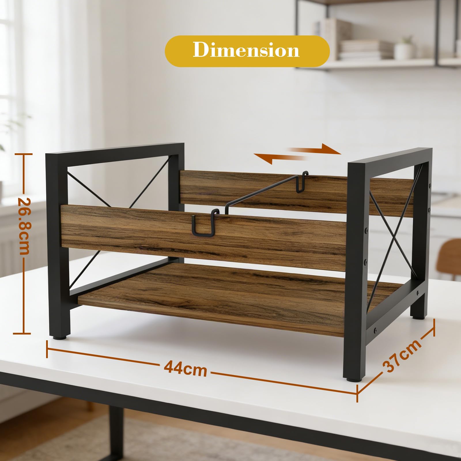 porta vinili per 100+ dischi in vinile, porta cd da tavolo e terra, stile retrò organizzatore di legno per la tua raccolta, 37 x 44 x 26.8 cm