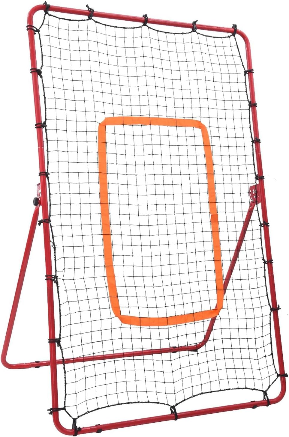 Rebounder for Volleyball, Rebounder Net, Volleyball Rebounder, 6 x 4 Ft Return Board Net, Volleyball Practice Equipment, 4 Adjustable Rebound Angles Portable Volleyball Practice Net(Red)