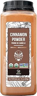 Organic Cinnamon Powder, 15 oz (425g), Ground Cinnamon, 100% Raw, Non-GMO, Kosher Certified, Seasoning Spice for Coffee, Baking, Cooking and Beverages