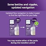 Philips Avent Natural Baby Bottle with Natural Response Nipple (Slow Flow, Flow 2), 4oz, 3-pack, SCY900/03