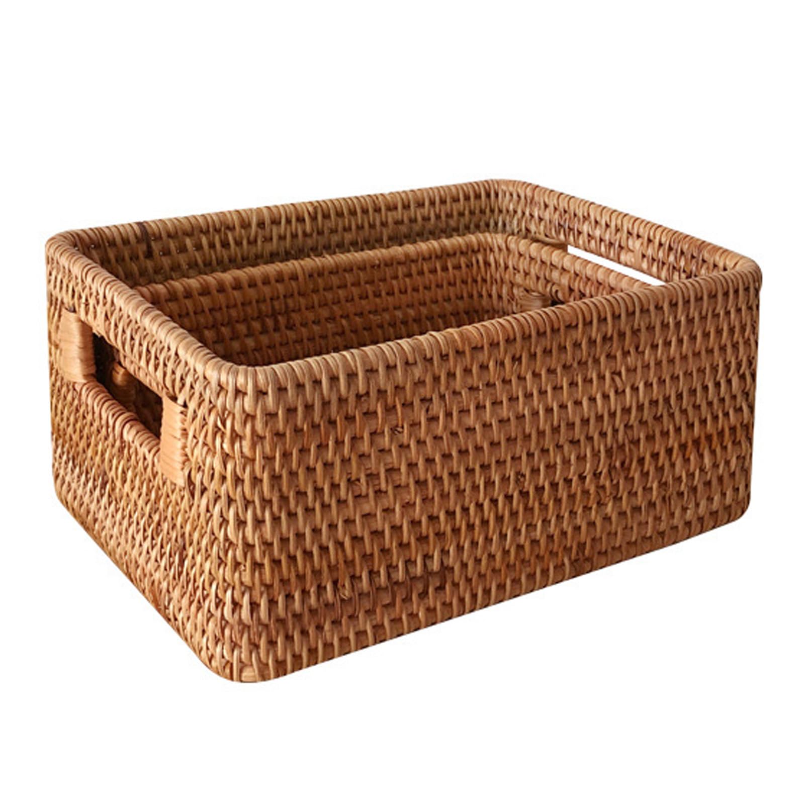 Paniers de rangement en jacinthe d'eau pour comptoir et salon chaleureux | Déco bohème