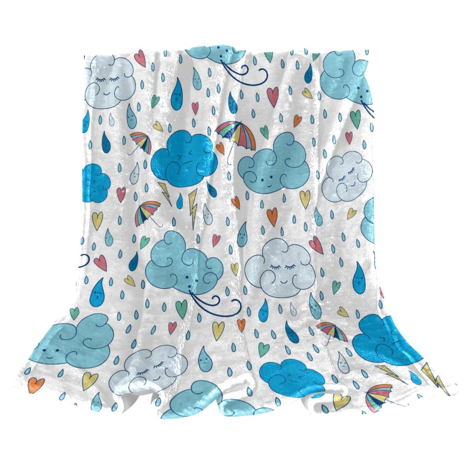 Couverture polaire gouttes de pluie grand plaid lit canapé salon bureau