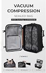 AirVault Sac à dos de voyage scellé sous vide 60L avec un Vortex extensible Air Système à vide de compression imperméable TSA Verrouillage
