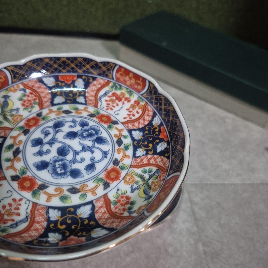 有田焼 第一陶器 染錦花鳥 銘々皿揃 5枚セット 古伊万里 金彩