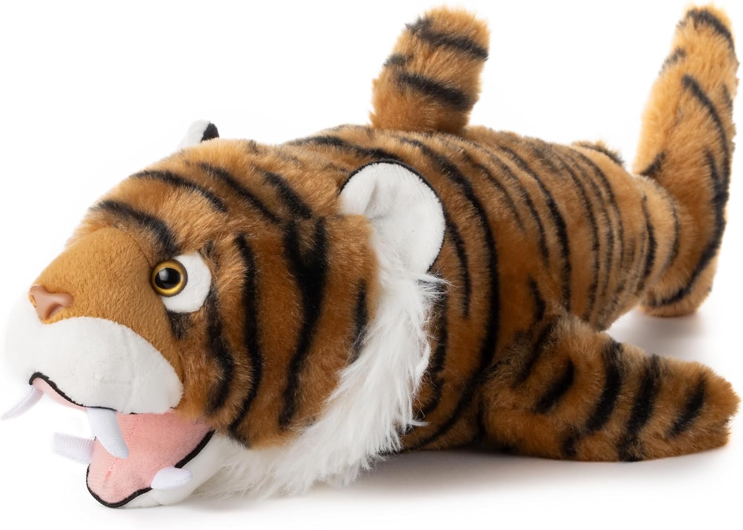 The Petting Zoo Tiger Stuffed Animal Plushie, Gifts for Kids, Bitezillaz Animals, Tiger Plush Toy, 18 inches