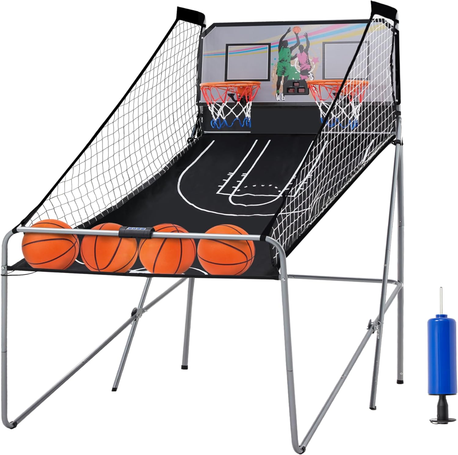 Candockway Foldable Electronic Dual Basketball Arcade Game