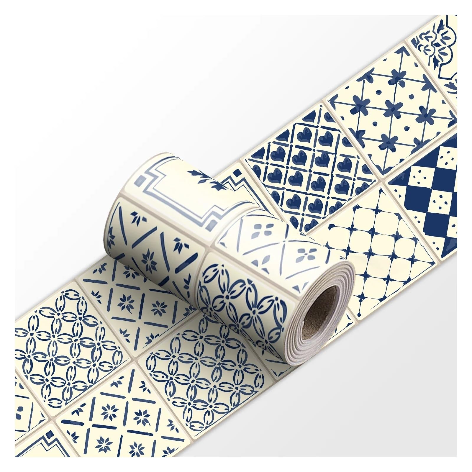 LCKKJHG Wallpaper Borders Self Adhesive 1pcs Ceramic Wall Stickers Peel & Stick Kitchen Backsplash Decorative Waist Line Tile Strips for Bathroom Skirting(YX-178,10cmX240cmX1roll)