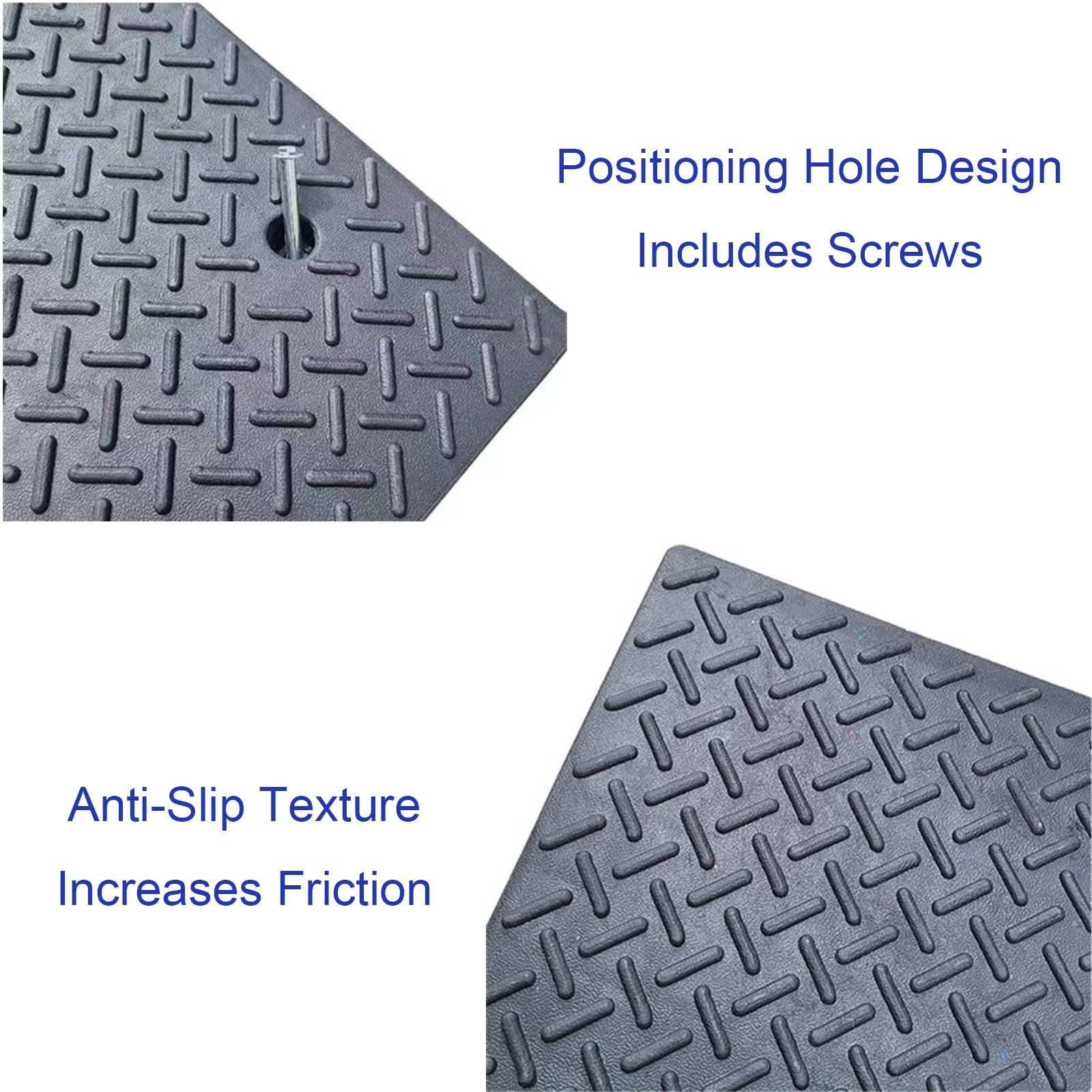 Thickened Anti-Slip Driveway Curb Ramps, Sidewalk Ramps for Vehicles, Suitable for Wheelchairs, Stairs, Bicycles and Motorcycles(50 x 9 cm/20 x 3.5 in)