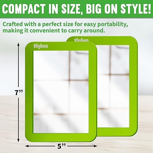 Miniatura 3 de Espejo magnético para casillero, paquete de 2 (verde) - Ideal para casillero escolar, baño, refrigerador, gabinete de oficina, caja de herramientas