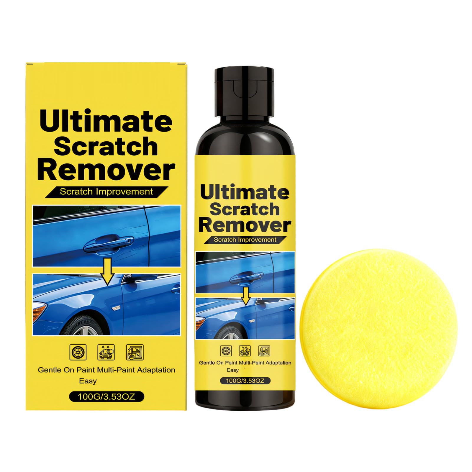swynrf Car Scratch Remover Repair Set With Polishing Sponge Removes Light Scratches From Vehicle Paint For Detailing