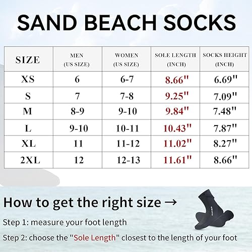 Miniatura 2 de XUKER Calcetines de voleibol de playa a prueba de arena, antideslizantes, de secado rápido, calcetines de agua para natación, buceo, para arena,