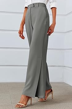 Cicy Bell Womens Side Split Dress Pants Elastic High Waisted Cicy Bell Womens Side Split Dress Pants Elastic High Waisted