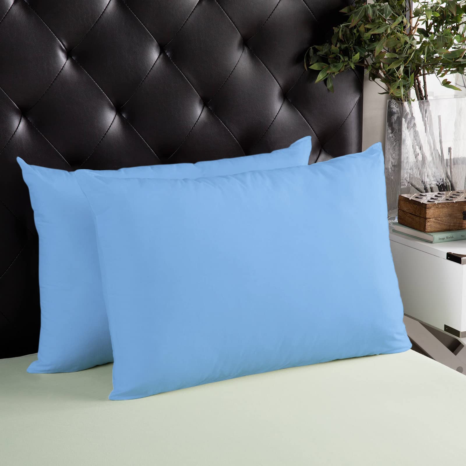 Amazon.com: Throw Pillow Covers, Baby Blue Rectangle Satin Cushion