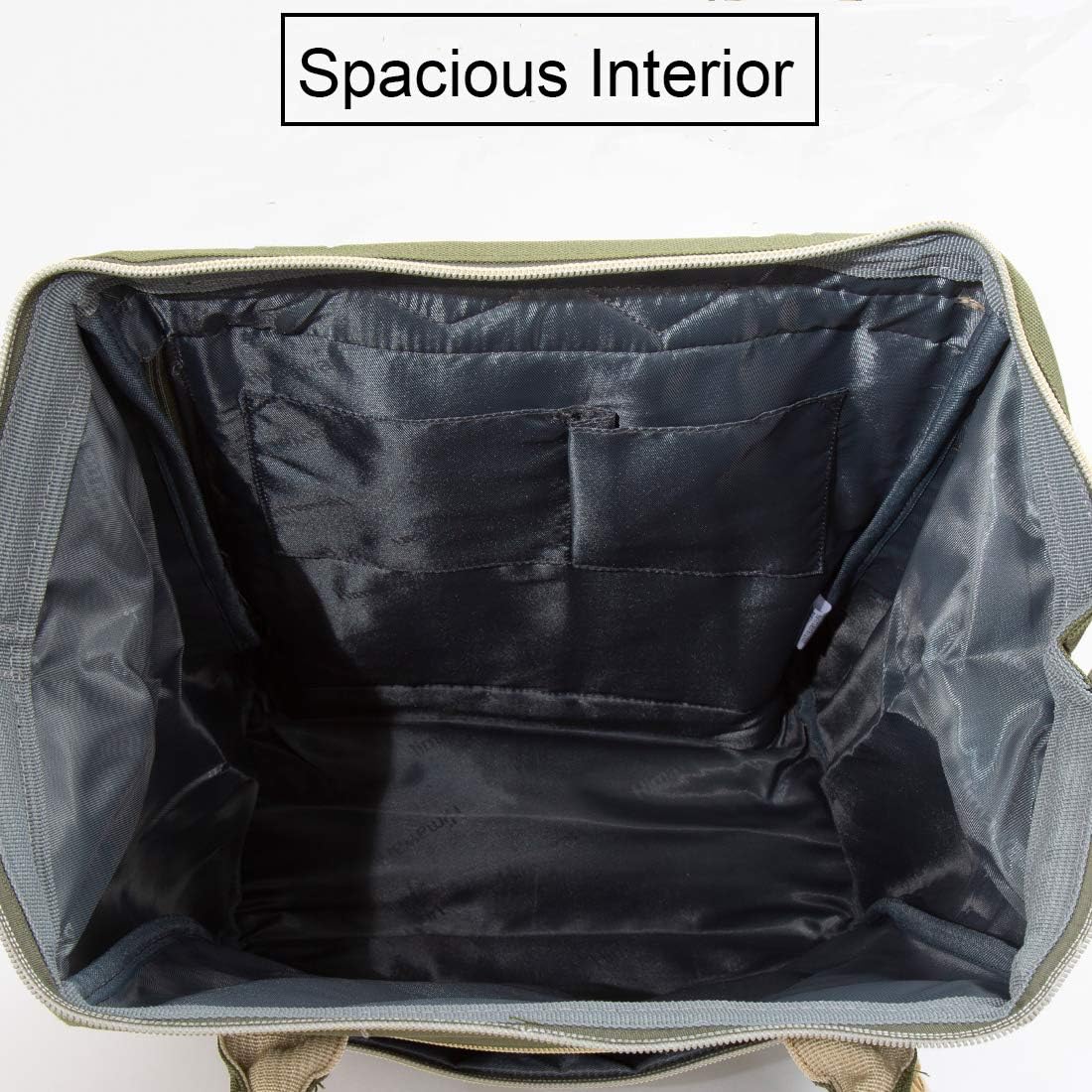 Himawari Laptop Backpack for Women&Men,Wide Open Large USB Charging Port 15.6 Inch Laptop Doctor College Work Bag (9001-ArmyGreen）