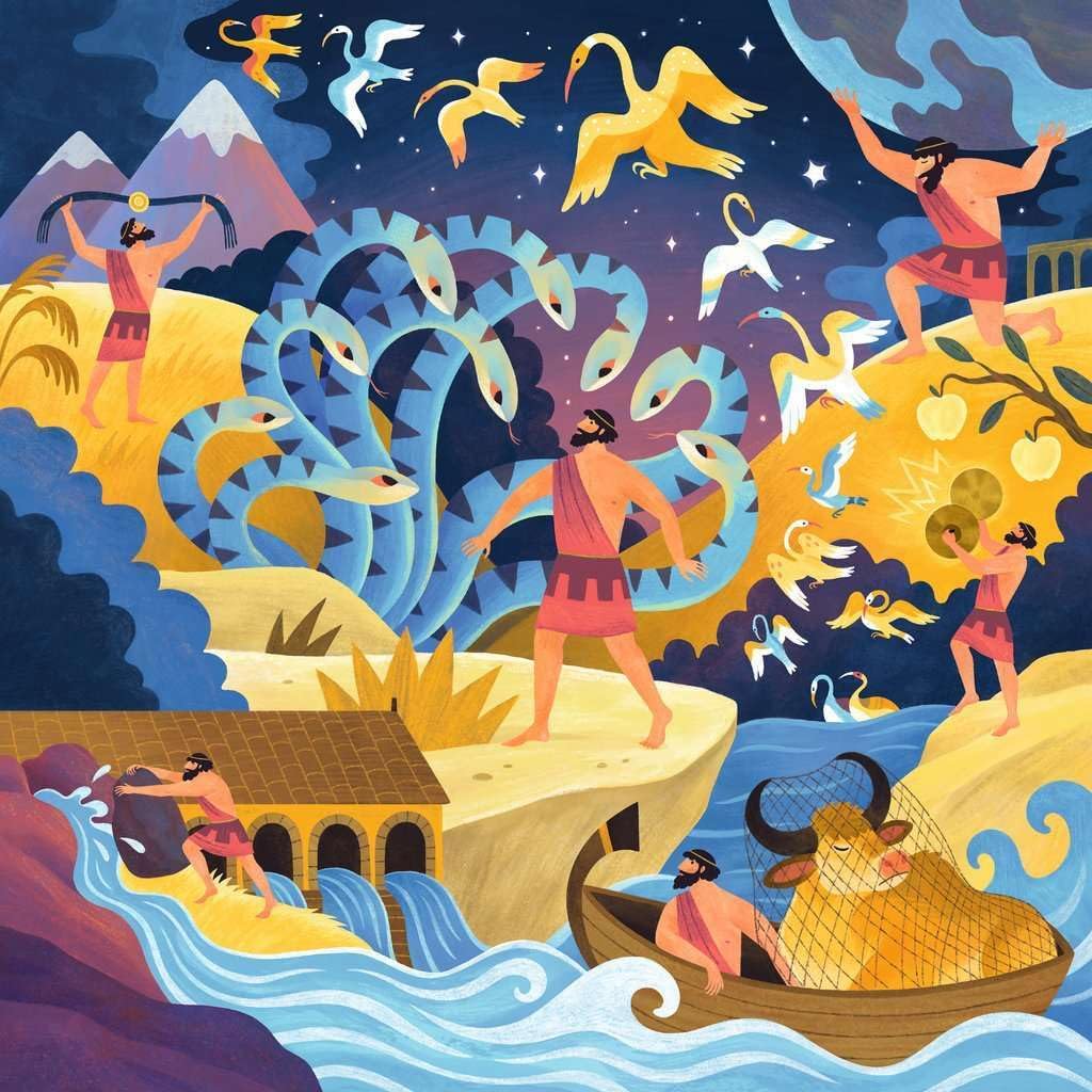 Ravensburger - Children's Puzzle - Tales Around The World - The Twelve labors of Hercules - from 5 Years Old Puzzle - Thick, Strong Cardboard - 12004209