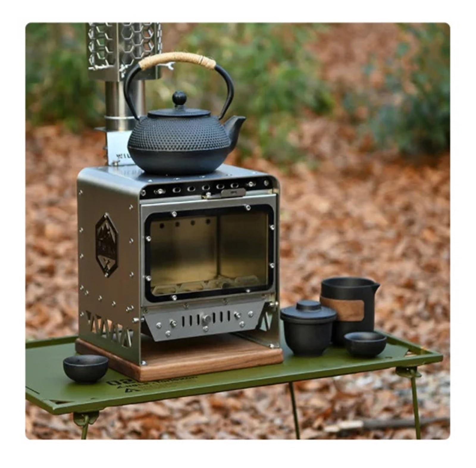 RéChaud de Camping pour Tente Mini poêle à bois extérieur portable en acier inoxydable