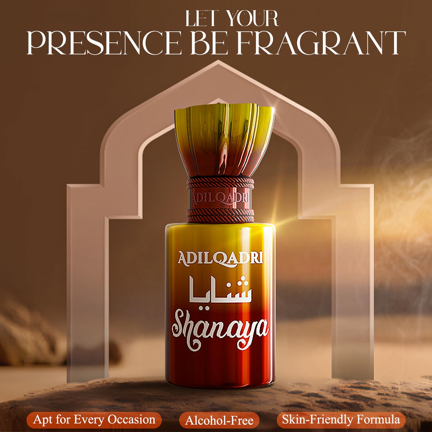 AdilQadri Shanaya Luxus Attar Parfüm - Unisex, 100% alkoholfrei, langanhaltender Duft, 0,4 Unzen